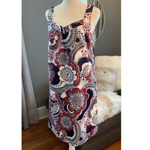 Ann Taylor LOFT Red, White and Blue Dress, 6P